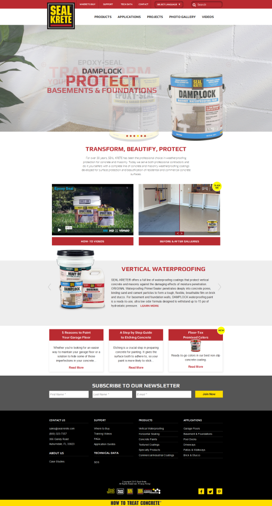 SEAL-KRETE®  Concrete Paint, Sealer, Primer &amp; Finishing Products